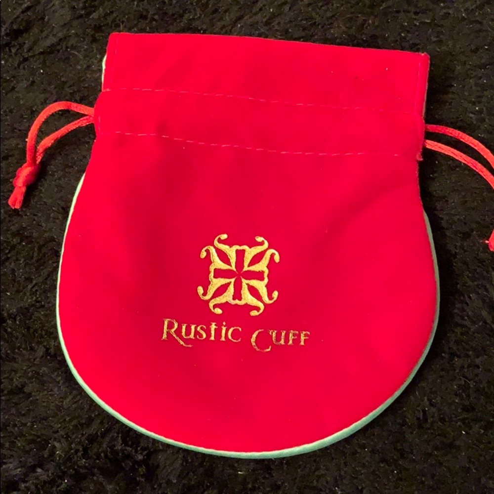 Red velvet Rustic Cuff jewelry bag!